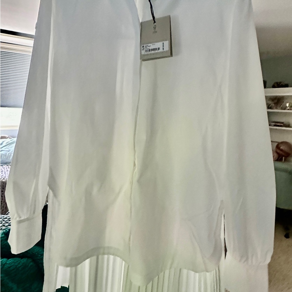 All Saints White Button-Up Shirt